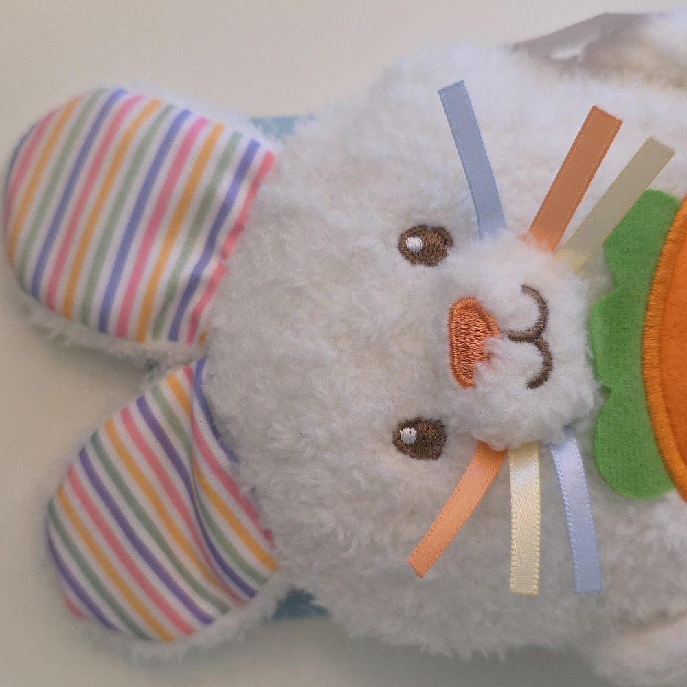 Magic Years 9" Bunny Rabbit White Soft Sensory Toy Ages 0+ And Up - Picture 4 of 8